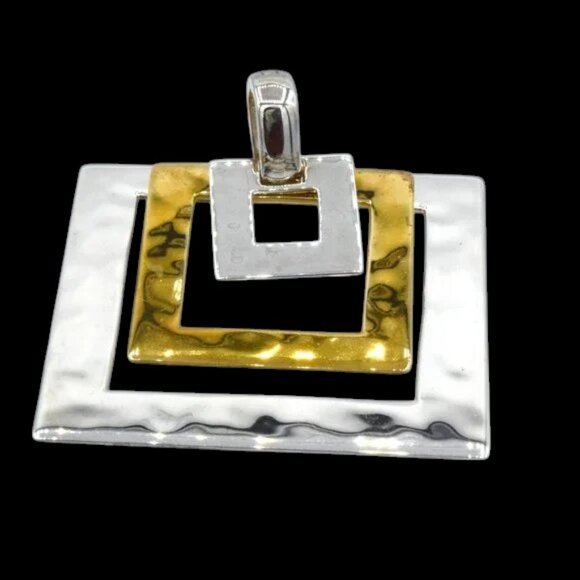 RLM Studio Sterling Silver Geometric Design Pendant Robert Lee Morris - Picture 1 of 5